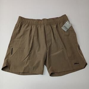 Mitre Men’s L Elastic Waist Shorts Mushroom 7” Inseam NWT